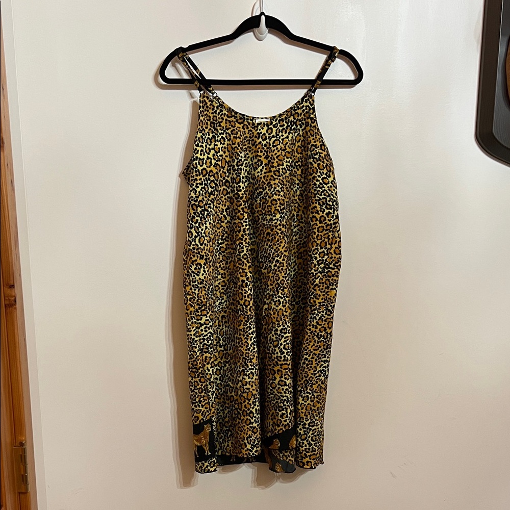 Rima. Leopard Print Slip Dress. NWOT
